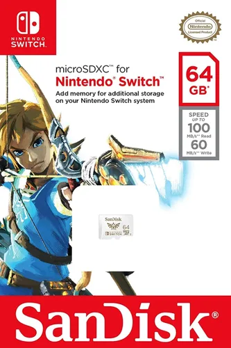 Vista 2 de SanDisk Tarjeta Micro SD de 64 GB para Nintendo Switch Lite y Nintendo Switch de 64 GB (SDSQXAT-064G-GNCZN) Paquete con (1) lector de tarjetas