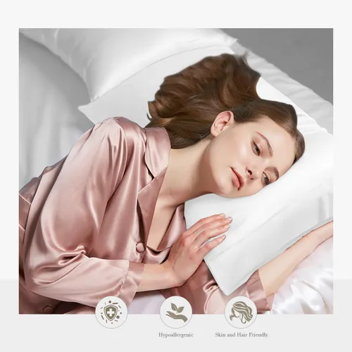 Vista 120 de WishSmile Juego de 2 fundas de almohada estándar refrescantes, transpirables, frescas, sedosas, suaves, de rayón derivado de tela de bambú