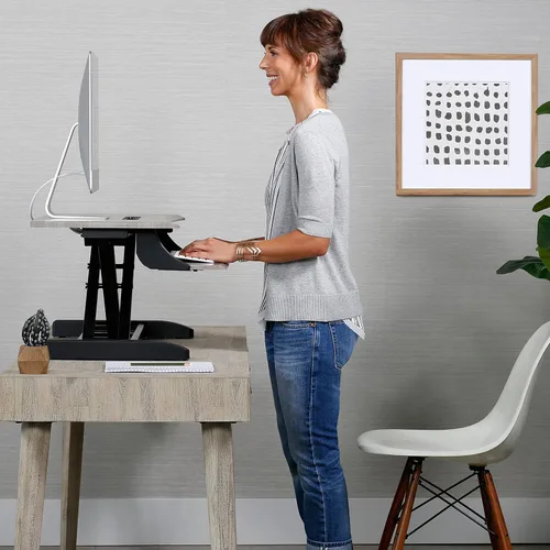 Vista 6 de Escritorio Ergotron WorkFit-Z Mini ajustable, color gris