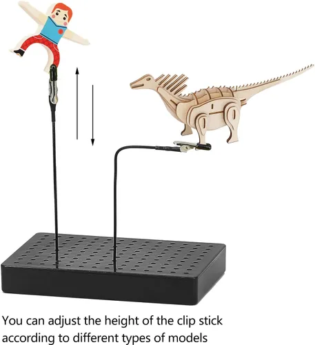 Vista 4 de Soporte de pintura para modelo, soporte de base y 12 piezas de clip de cocodrilo flexible, herramientas de modelado para aerógrafo, piezas