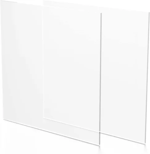 Vista 21 de Fab Glass and Mirror Hoja de Plexiglás Acrílico de Plástico PET de 6"x12"x 1/2" (12mm) de Grosor con Película Protectora, Peso Ligero para Proyectos