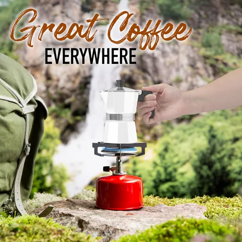 Vista 7 de Zulay Moka Pot - Cafetera de Espresso para Estufa, a prueba de fugas, acero inoxidable, fácil de limpiar, mango y perilla resistentes al calor