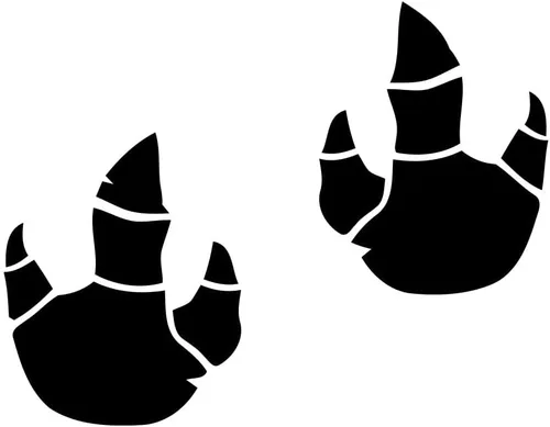 Vista 4 de Calcomanías de vinilo de huellas de dinosaurio Giganotosaurus – Calcomanías de huellas de dinosaurio de huellas de giganotosaurio – Decoración