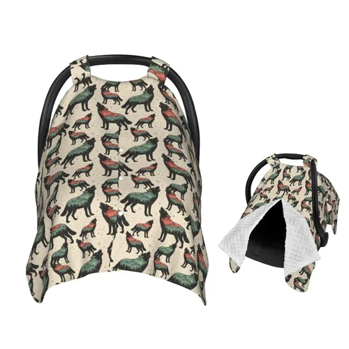 Vista 15 de Cubierta de lactancia para asiento de coche de bebé de murciélago negro, cubierta de lactancia para recién nacido, manta para regalo de ducha