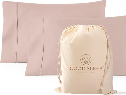 Vista 20 de Juego de 2 fundas para almohadas de 1000 hilos tamaño Standard en color negro, 100% de algodón egipcio con algodón de fibra larga y tejido satén