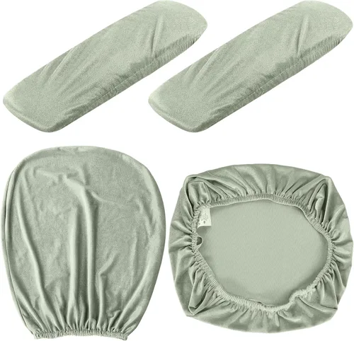 Vista 7 de Tallew Juego de 4 Fundas para Silla de Oficina, Fundas Universales Elásticas para Computadora, Fundas Protectoras Estiratables para Asiento