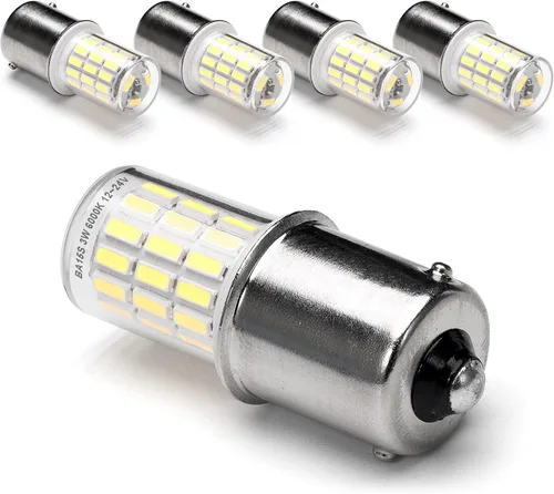Vista 8 de Ziomitus BA15D - Bombillas LED de 12 Voltios para Interior de RV Caravana, 1076 1142 1176 S8 3W 2700K Blanco Cálido, Base Bayoneta DC de Doble
