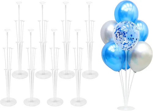 Vista 8 de Kit de 4 soportes para globos con base, soporte de arco de globos, soporte de centro de mesa para globos para mesa, kit de arco de globos