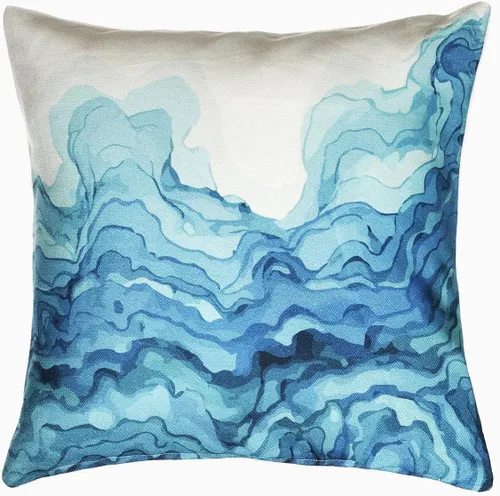 Vista 26 de Fab Habitat Almohada para interiores y exteriores hecha de hilo de poliéster reciclado, doble cara, resistente a las manchas, lavable a máquina