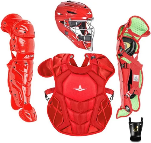 Vista 32 de All-Star Eje S7 de 9 a 16 años – Kit de equipo de captura de béisbol (incluye casco, protector de pecho, protectores de piernas), cumple con NOCSAE