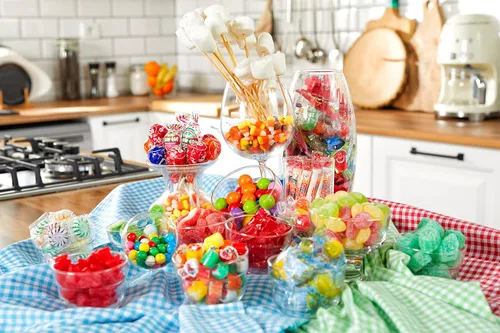 Vista 3 de Sarah's Candy Factory Sanded Lemon Drops - Caramelo duro antiguo (sin gluten) en frasco, 6 libras
