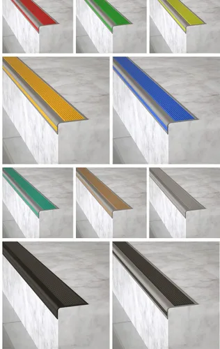 Vista 5 de LeongLzt Protector de Borde de Escalera en Forma de L de Vinilo Ribeteado de Escalera Autoadhesivo de Goma Moldura de Nariz de Escalera, Banda