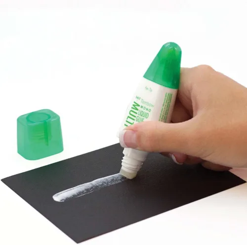 Vista 3 de Tombow 62191 MONO - Pegamento multilíquido, 0.88 onzas, 1 paquete. Pegamento multiusos con dispensador de doble punta para una aplicación