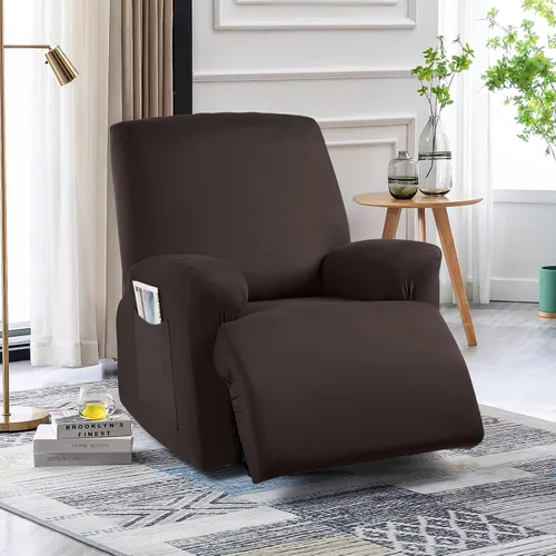 Vista 18 de TAOCOCO Fundas Elásticas para Sillones Reclinables de 3 Piezas Fundas Sólidas para Muebles Funda para Sillón Reclinable Fundas Deslizables con Azul