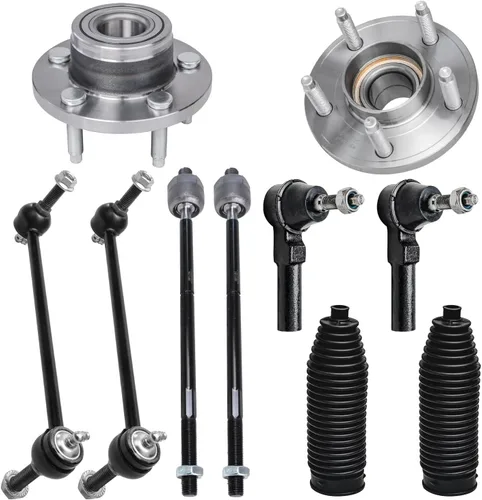 Vista 367 de Detroit Axle - Kit de cubos de rodamiento de rueda delantera de 6 piezas para Dodge Dart 2013-2016, Chrysler 200 2015-2017, 2 cojinetes de rueda
