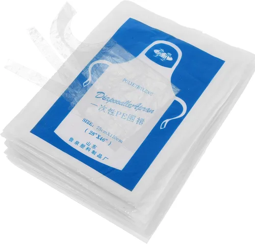 25pcs delantales de plástico desechables protección impermeable