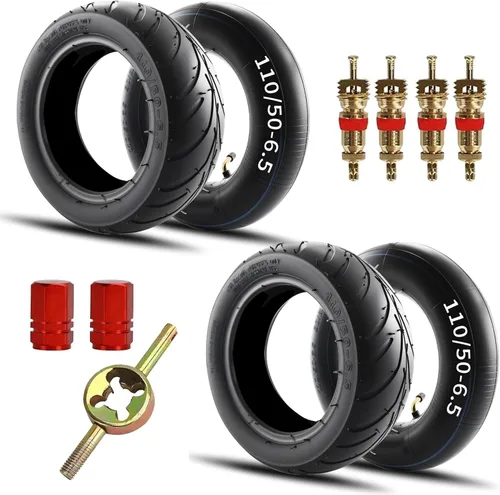 Vista 12 de Tubo interior de neumáticos 110-50-6.5 con válvula en ángulo para 38cc 47cc 49CC MTA1 MTA2 Cag Mx3 GP-RSR Mini Pocket Dirt Pit Bike Scooters