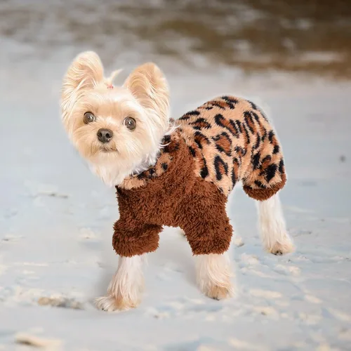 Vista 4 de Pijamas para perro, suéter de vellón para perro, ropa para cachorros lindos para perros pequeños, ropa de chihuahua, Yorkie, niña y niño, suéter