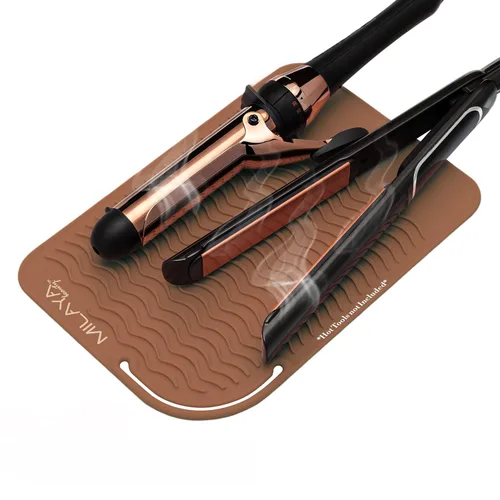 Vista 10 de Alfombrilla Resistente al Calor - Soporte para Rizador - Alfombrilla de Silicona Resistente al Calor - Alfombrilla de Maquillaje - Alfombrilla