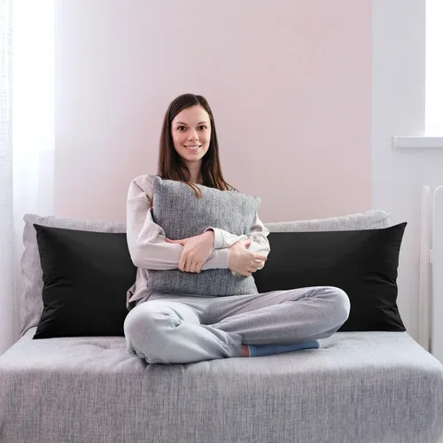 Vista 5 de Utopia Bedding Almohada de cuerpo completo para adultos (negro, 20 x 54 pulgadas), relleno de almohada largo para dormir, ideal para dormir de lado