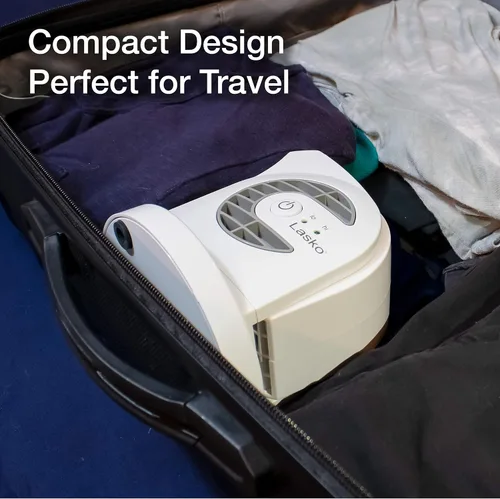 Vista 6 de Lasko MyCool D300 Mini ventilador de escritorio USB con cable USB de 40 pulgadas y adaptador de CA adicional - Pequeños ventiladores personales