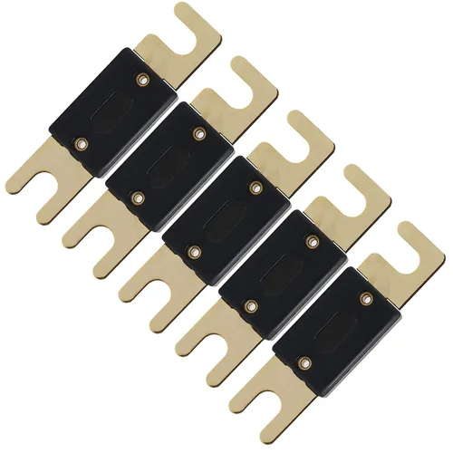 5 piezas de fusible ANL de 250 amperios en línea, fusible chapado en oro, fusible de protección eléctrica para sistema de audio y video de
