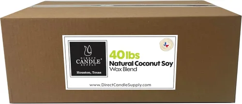 Vista 7 de Direct Candle Supply - Mezcla de cera de soja y coco para hacer velas - Mezcla cremosa de 5 libras para formulación de fragancias de alta carga