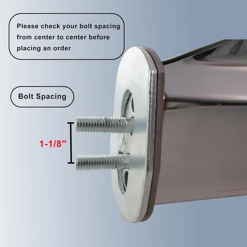 Vista 2 de Paquete de 2 soportes de acero inoxidable de alta resistencia con resorte para solapa de barro recta, juego de soportes para semicrocamiones