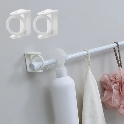 2 ganchos adhesivos de pared para baño y cocina, ganchos adhesivos resistentes sin taladrar para organización del hogar, reutilizables e impermeables