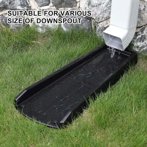 Vista 5 de plusgutter Protector de Salpicaduras de Cantón y Bajante, Extensiones de Bajada de Cantón para Drenaje de Agua, Protectores de Salpicaduras