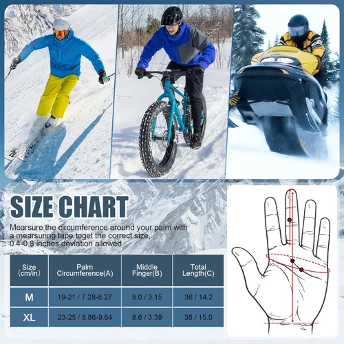 Vista 5 de Heated Gloves for Men Women, Rechargeable Full & Half Hands Electric Gloves Heated Fingerless Touchscreen Gloves Heated Winter Hand Warmer for Work