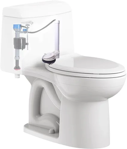 Vista 5 de Válvula de descarga universal para inodoro de 2 pulgadas, kit de repuesto de inodoro de una pieza para reparación de inodoro con aleta y cadena