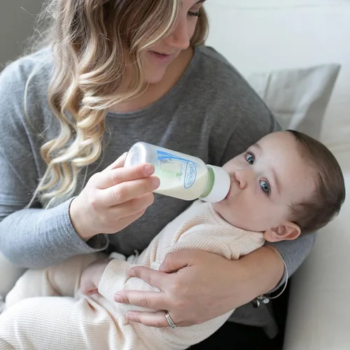 Vista 8 de Dr. Brown's Natural Flow Anti-Colic Options+ - Biberón estrecho de vidrio para bebé, de 4 oz (120 ml), con boquilla de flujo lento nivel 1, paquete