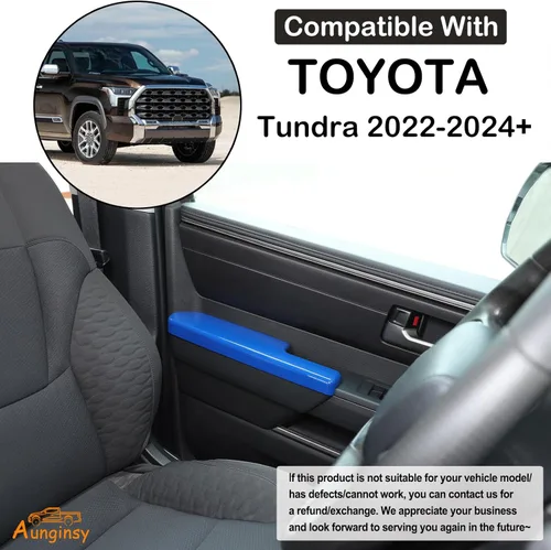 Vista 2 de Aunginsy Cubierta de panel de reposabrazos de puerta interior de automóvil compatible con Toyota Tundra 2022-2025 Pickup Truck Front Rear Side Door