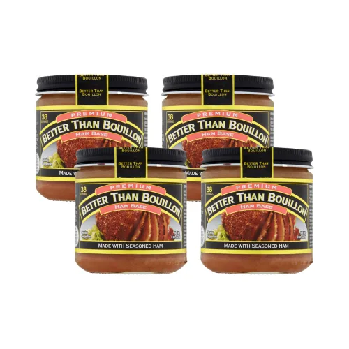 Vista 2 de Better Than Bouillon Base de jamón premium, hecha con jamón sazonado, base mezclable para mayor sabor, 38 porciones por frasco, tarro de 8 onzas