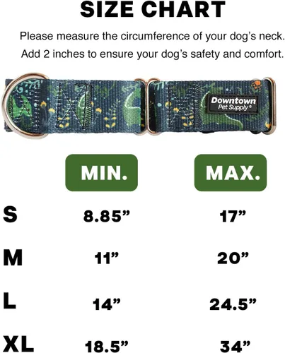 Vista 5 de Downtown Pet Supply - Collar Martingale para perros - Collar de entrenamiento para perros - Collar de perro grande, ancho y grueso - A prueba