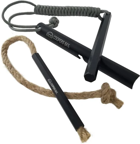 Hexalite Ferro Rod y FireWick Kit de yesca | Varilla ferro hexagonal extra grande de 1/2 x 6 pulgadas de largo | Incluye Tinder FireWick | Paquete