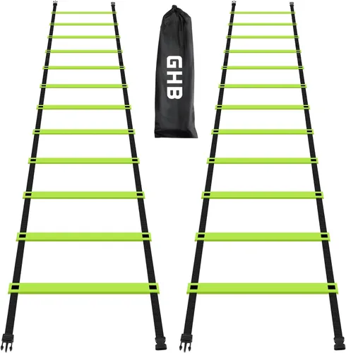 Vista 14 de GHB Pro Agility Ladder Agility Training Ladder Speed 12 Rung 20ft with Carrying Bag