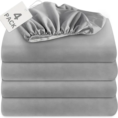 Vista 12 de Biloban Juego de sábanas ajustadas para cama individual de 2 piezas, solo sábanas ajustadas con bolsillo profundo de hasta 14 pulgadas, sábana
