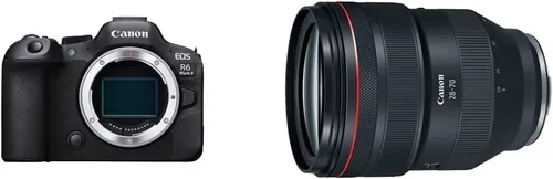 Canon EOS R6 Mark II Cuerpo con firmware de animación de Stop Motion con lente RF 28-70 mm f/2L USM, Negro - 2965C002