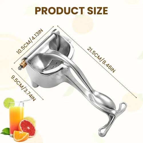 Vista 5 de Extractor de jugo de fruta fresca de aleación de aluminio, exprimidor de mano exprimidor de limón, prensa manual con agarre ergonómico, fácil