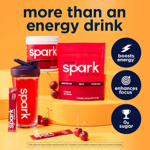 Vista 3 de AdvoCare Spark Cherry Energy Drink 14 bolsas de una sola porción (3.5 onzas)