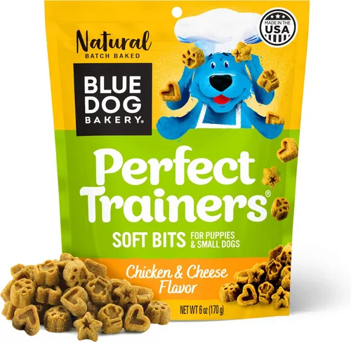 Vista 16 de Blue Dog Bakery Perfect Trainers, mini golosinas de entrenamiento para perros, suaves y masticables, hechas con carne de Estados Unidos, golosinas