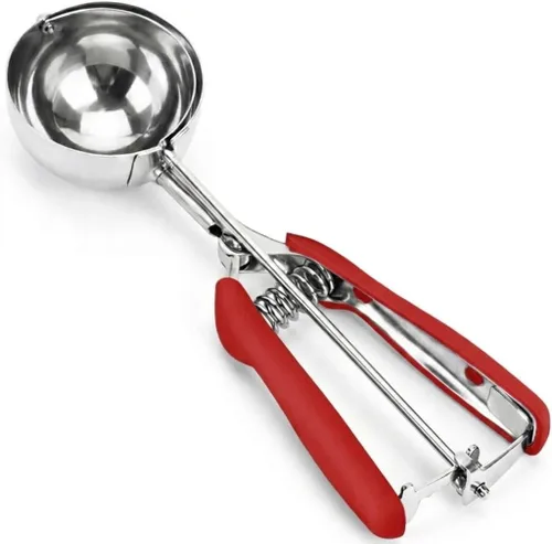 Vista 61 de Cuchara de Helado y Galletas de Acero Inoxidable - Capacidad de 5.3Tbsp/80ml/2.7oz, Liberación con Gatillo