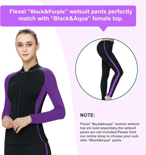 Vista 38 de Wetsuit Top Men,2mm Mens Wetsuit Top 3mm Long Sleeve Wetsuit Jacket Men Front Zip Warm Wets Suit Jackets for Men Stretch Mens Wetsuit Top