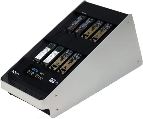 Vista 7 de EZ Dupe Duplicador M.2 de 1 a 4 M.2 NVMe / M2 SATA NGFF (PCIe/ACHI NVMe) llave B, llave M, llave B+M 2230 2242 2260 2280 módulo interno SSD Cloner
