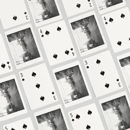 Vista 4 de Lantern Press Ballard Avenue in Seattle, WA Photograph, 52 Playing Cards for Adults, Poker Size Card Deck