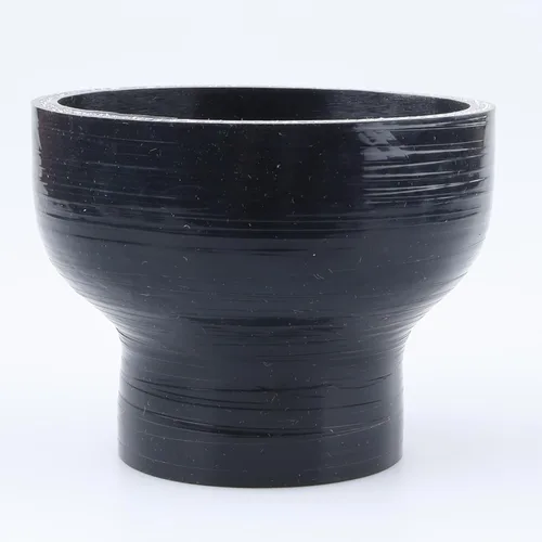 Vista 110 de AC PERFORMANCE ID de 1" a 1/2" (25mm a 13mm) Manguera de silicona recta reductora de 3 capas reforzada negra, 3" de longitud