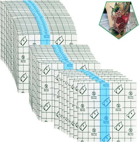 Vista 8 de Rollo de Vendaje para Cuidado Posterior de Tatuajes 3" x 10 Yardas - Película Transparente Impermeable para Curación Inicial de Tatuajes