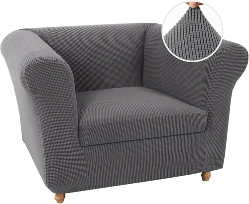 Vista 8 de UNBBRRL Funda de sofá Chesterfield de jacquard elástico, fundas de cojín gruesas para sofá, protector de muebles para sala de estar